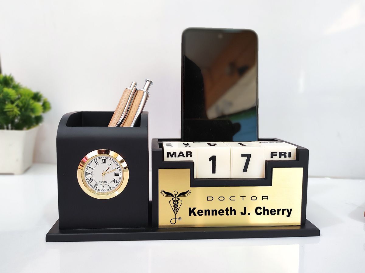 Personalized Wooden Desk Organizer
